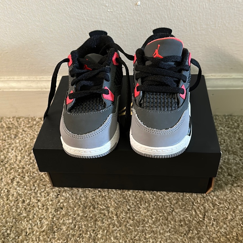 Toddler Jordan 4 Retros- dark grey/infrared